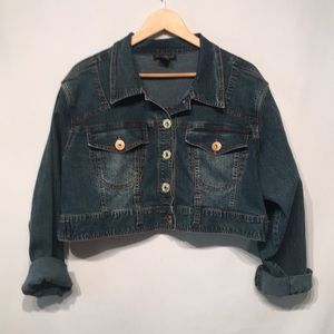 Ashley Stewart Cropped Jean Jacket Size 22W